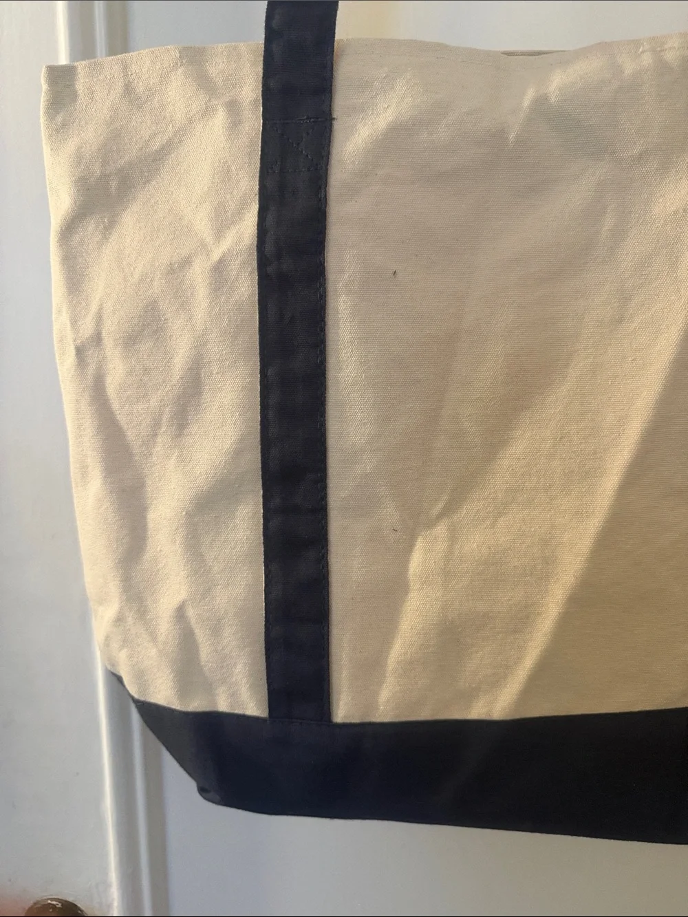 MLB Beige and Black Canvas Tote Bag with Citi Logo